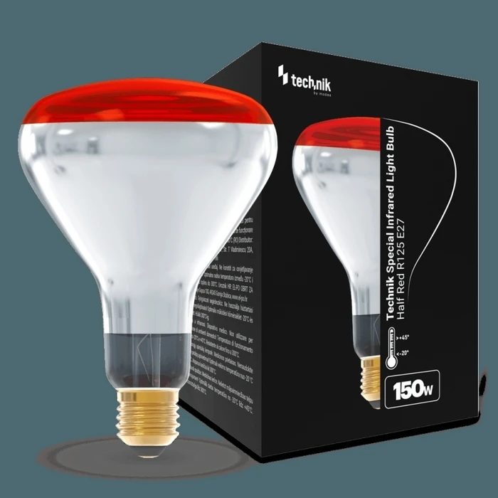 Technik Infrared Heating Lamp Red R125 150W E27