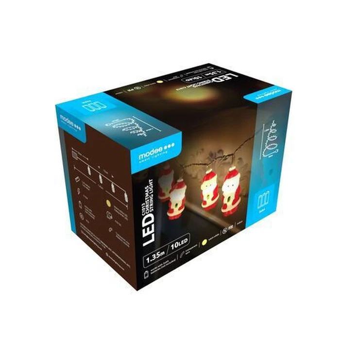 Christmas LED String Lights Modee Battery Powered 10 LED 1.35 m 15 cm Warm White