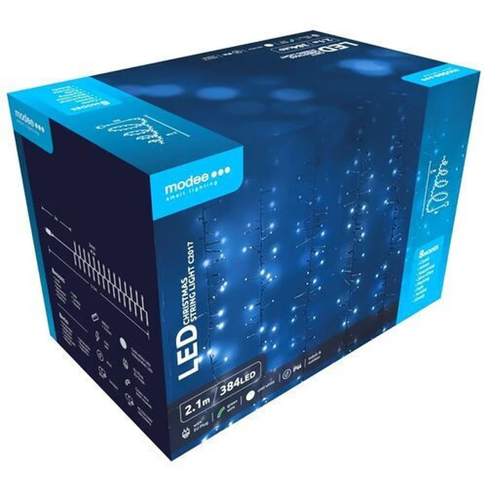 Modee Lighting Christmas LED String Lights with Adapter 384LED 2.1m Cold White