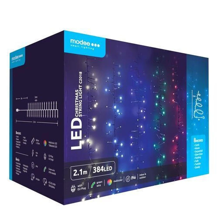 Christmas Lights Modee LED with Power Supply 384LED 2.1m Multicolor