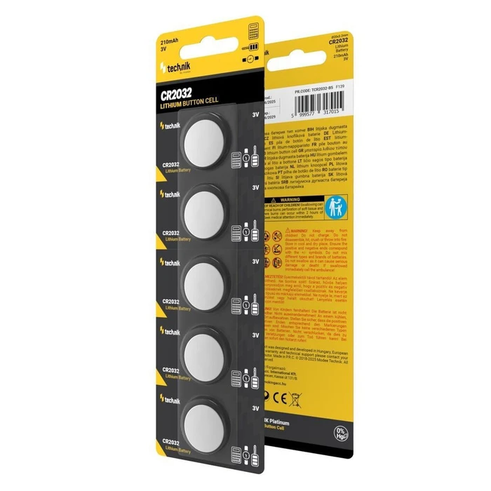 Technik Lithium Coin Battery Platinum CR2032 3V B5