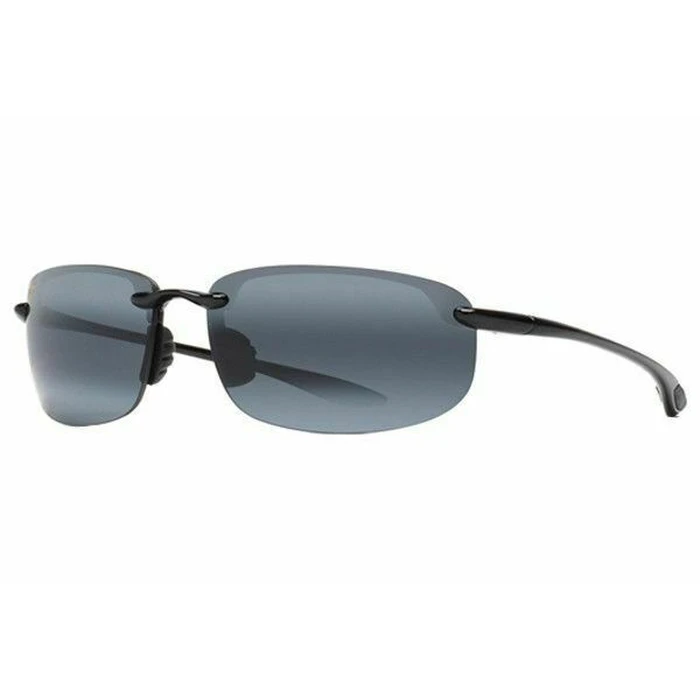 Maui Jim Men's Sunglasses HO'OKIPA Gloss Black Frame with Black Gradient Polarized Mirror Lens (64/17/130)
