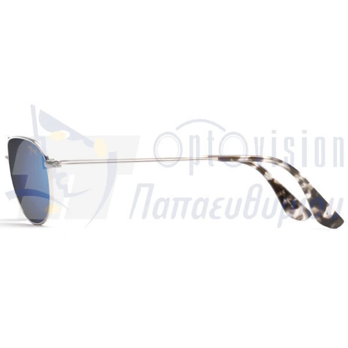 Maui Jim Baby Beach Polarized Men's Sunglasses - Blue Metal Frame, Polarized Mirror Lens B245-17