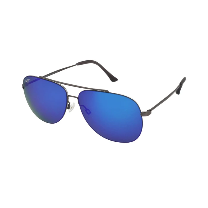 Maui Jim Cinder Cone Ανδρικά Γυαλιά Ηλίου Γκρι Μεταλλικός (Τιτάνιος) Σκελετός Μπλε Polarized Φακός B789-02S 58/14/145