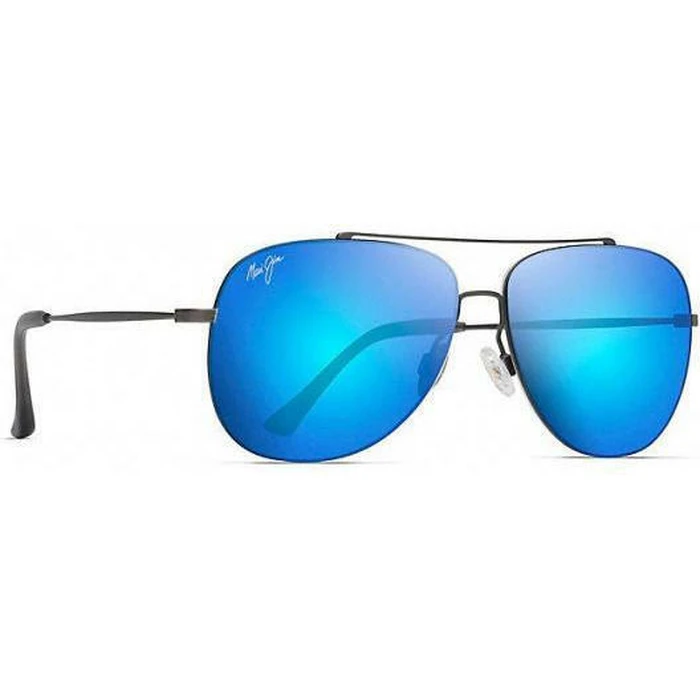 Maui Jim Cinder Cone Ανδρικά Γυαλιά Ηλίου Γκρι Μεταλλικός (Τιτάνιος) Σκελετός Μπλε Polarized Φακός B789-02S 58/14/145