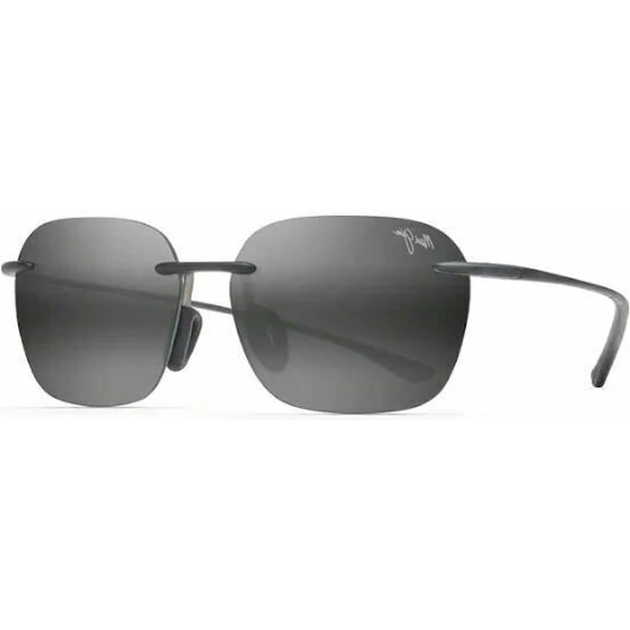 Maui Jim Komohana Unisex Γυαλιά Ηλίου 55/18/145 Γκρι Ματ Μεταλλικός Σκελετός με Μαύρους Polarized Φακούς (446-11M)