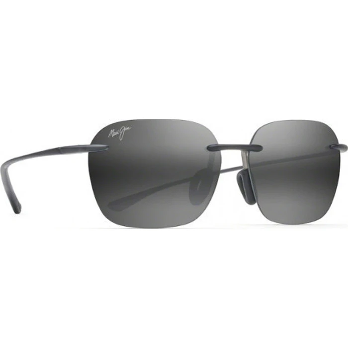 Maui Jim Komohana Unisex Γυαλιά Ηλίου 55/18/145 Γκρι Ματ Μεταλλικός Σκελετός με Μαύρους Polarized Φακούς (446-11M)