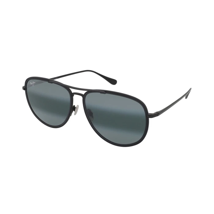 Maui Jim Fair Winds Ανδρικά Γυαλιά Ηλίου Μαύρος Μεταλλικός/Τιτάνιος Σκελετός Μαύρος Polarized Φακός 54/14/145 (554-02)