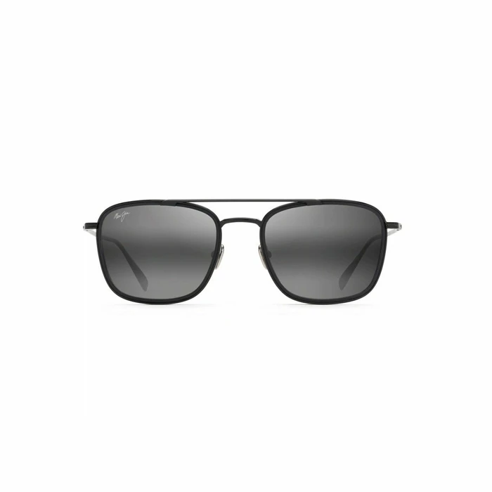 Maui Jim Following Seas Men's Sunglasses Black Metal Frame Black Polarized Lens - 555-02
