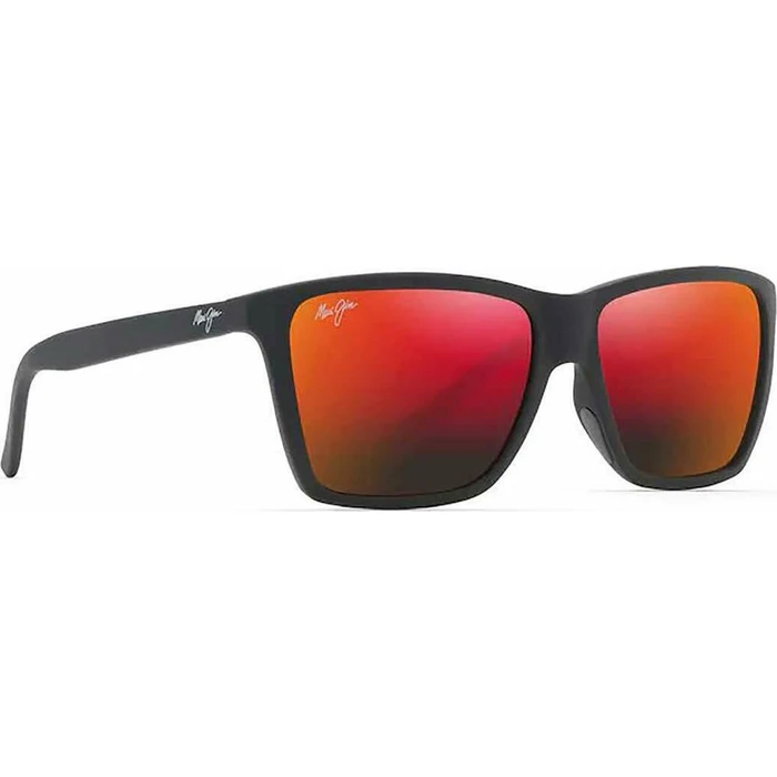 Maui Jim Cruzem Ανδρικά Γυαλιά Ηλίου Μαύρος Κοκκάλινος Σκελετός Κόκκινος Καθρέφτης Φακός RM864-02A