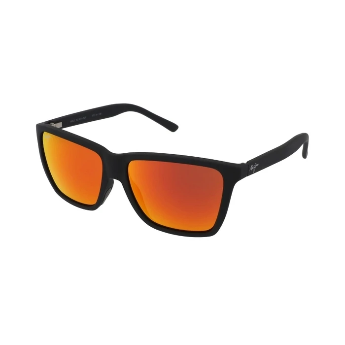 Maui Jim Cruzem Ανδρικά Γυαλιά Ηλίου Μαύρος Κοκκάλινος Σκελετός Κόκκινος Καθρέφτης Φακός RM864-02A