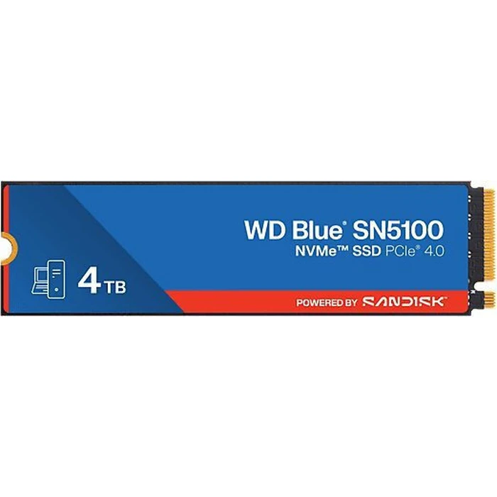 M.2 4TB SanDisk / WD Blue SN5100 NVMe PCIe Gen4 (2280) — 5150 MB/s Ανάγνωση / 4850 MB/s Εγγραφή