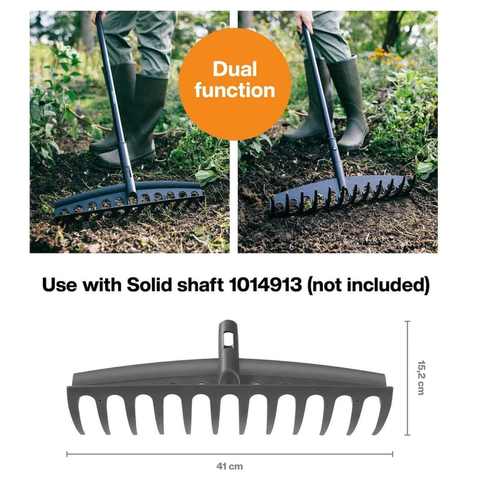 Fiskars Τσουγκράνα Χώματος (πλαστική κεφαλή, χωρίς λαβή)