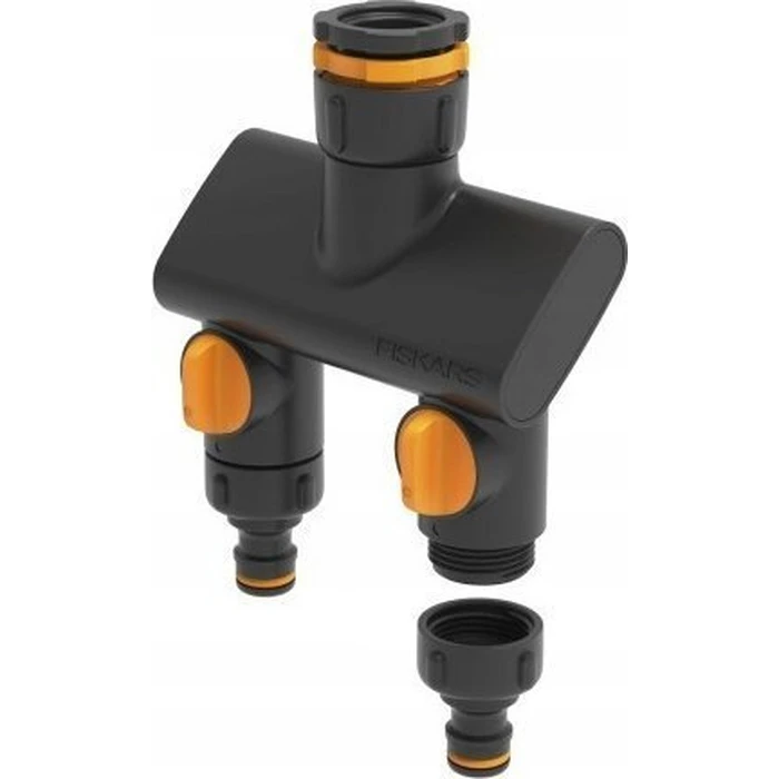 Fiskars Double Comfort On/Off Splitter - Double Tap Connector with On/Off Valves