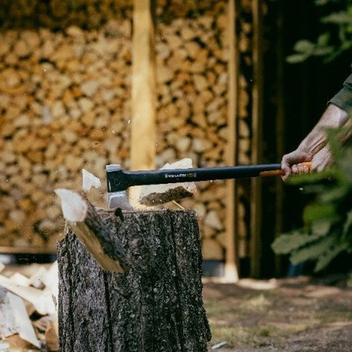 Fiskars Τσεκούρι Διαχωρισμού X32 με Λεπίδα L + Πτυσσόμενο Πριόνι