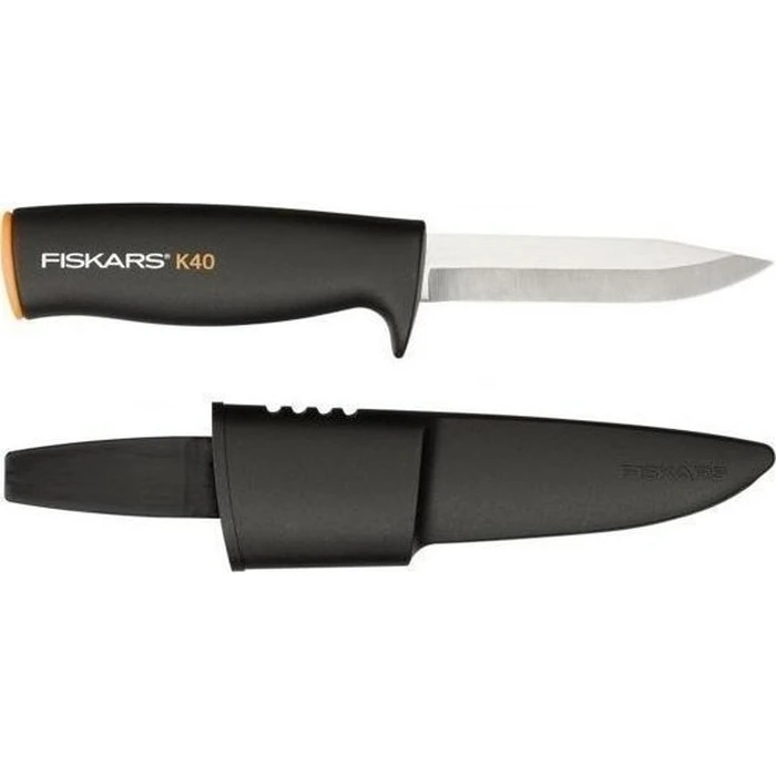 Fiskars K40 Μαχαίρι Μαύρο σε Θήκη 125860102