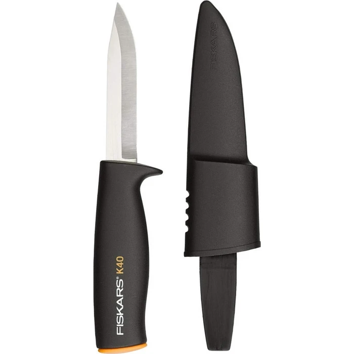 Fiskars K40 Μαχαίρι Μαύρο σε Θήκη 125860102