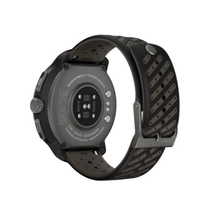 Suunto Race 2 Titanium 49mm Waterproof Smartwatch with Heart Rate Monitor (Titanium Black)
