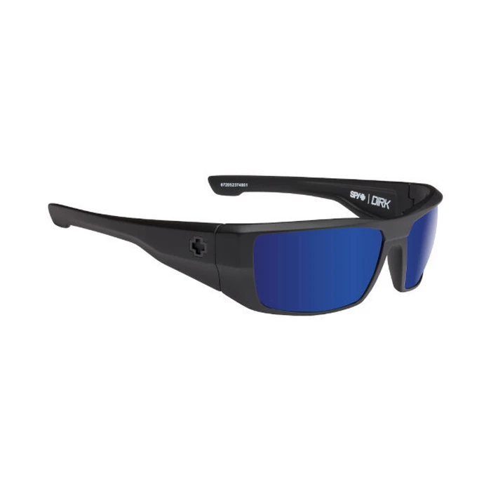 Spy Dirk Men's Sunglasses — Polarized Blue Lenses, Black Grilamid Frame, Size 64/16/125 (Model 672052374280)