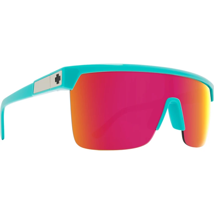 UNISEX SUNGLASSES SPY Flynn 6700000000046 - Turquoise Grilamid Frame with Pink Mirror Lens