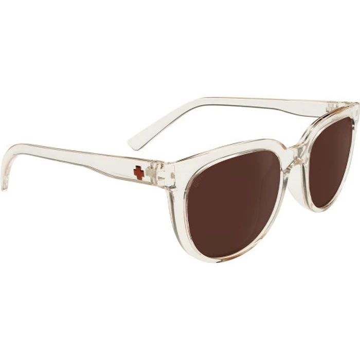 SPY Bewilder Unisex Sunglasses Helm Matte Translucent Black - 54/20/148 mm - Polarized Brown Lenses
