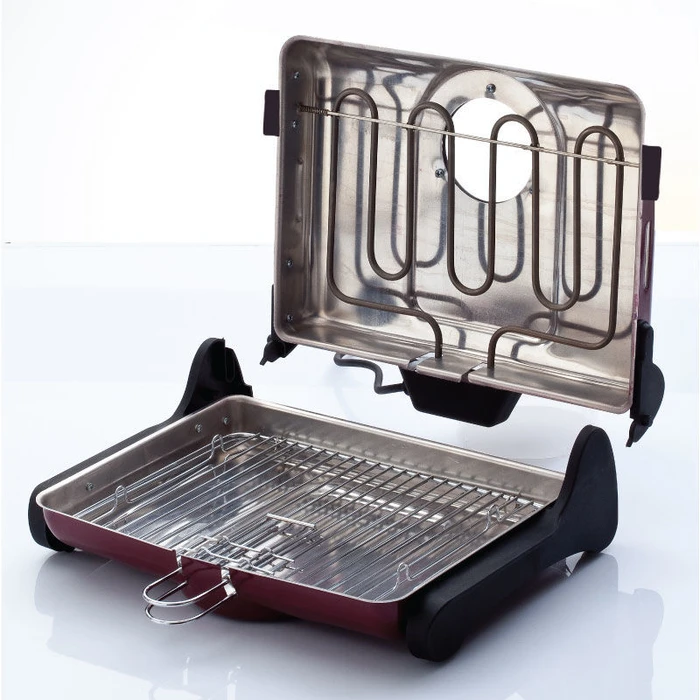 Ηλεκτρική Ψησταριά Primo AB661 1200W 2πλή σχάρα 34X25εκ. Κόκκινη