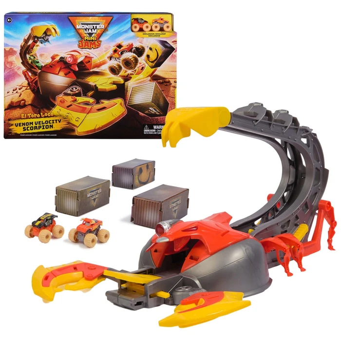 Monster Jam Playset Spin Master Mini Jams El Toro Loco Venom Velocity Scorpion Playset