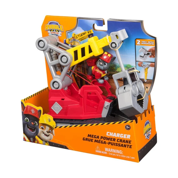 Spin Master Rubble and Crew Charger Mega Power Crane Vehicle