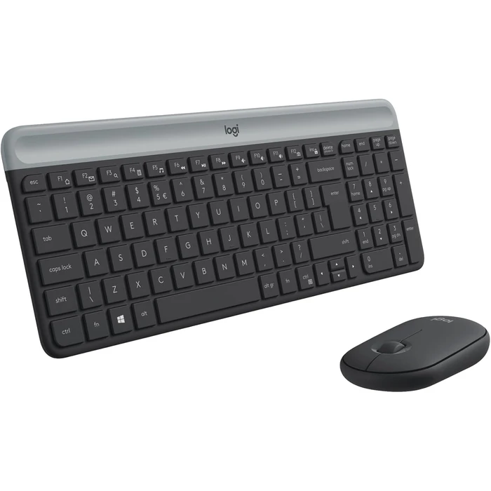 Logitech MK470 Ασύρματο Σετ Πληκτρολόγιο & Ποντίκι USB - Αγγλικό US - Μαύρο