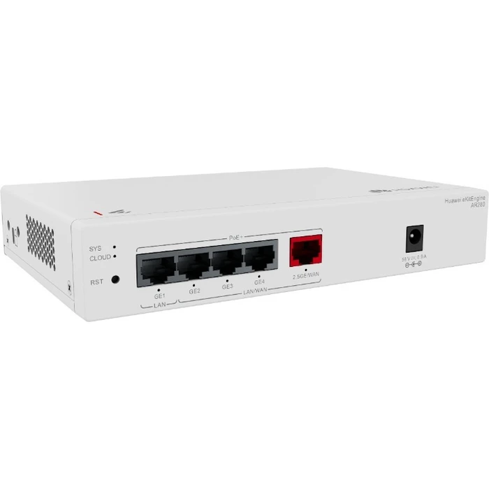 HUAWEI AR280 EkitEngine Enterprise 2.5GE Multi-Service Router  4x GE PoE+ + 1x 2.5GE PoE+, 16 IPSec tunnels
