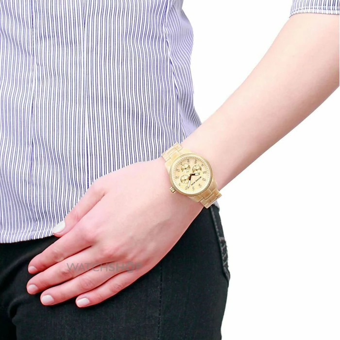 Michael Kors MK5039 Γυναικείο Ρολόι 38mm Μπαταρίας με Μπεζ Καουτσούκ Λουράκι