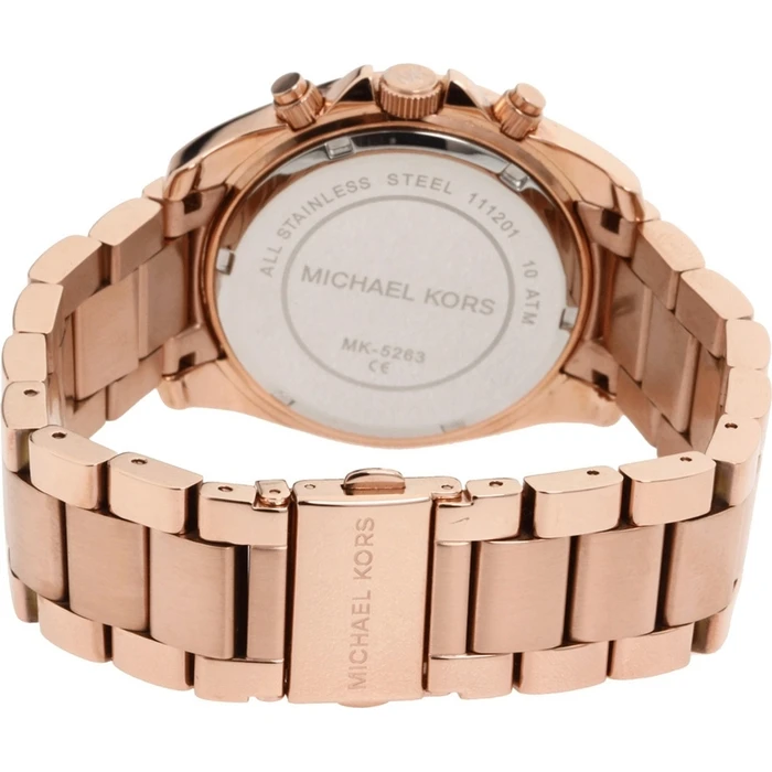 Michael Kors Blair Women's Watch 39mm Quartz Chronograph Rose Gold Stainless Steel Bracelet MK5263