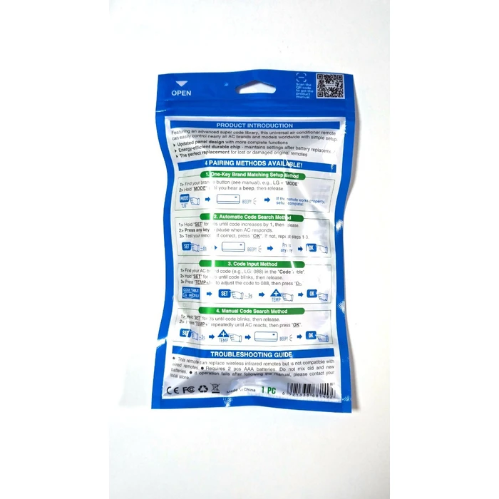 SMASOON K-8008E Universal Air Conditioner Remote Control White