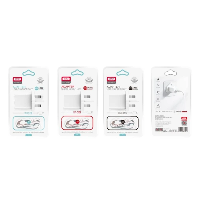 XO Φορτιστής UK με Καλώδιο Lightning L99 2.4A