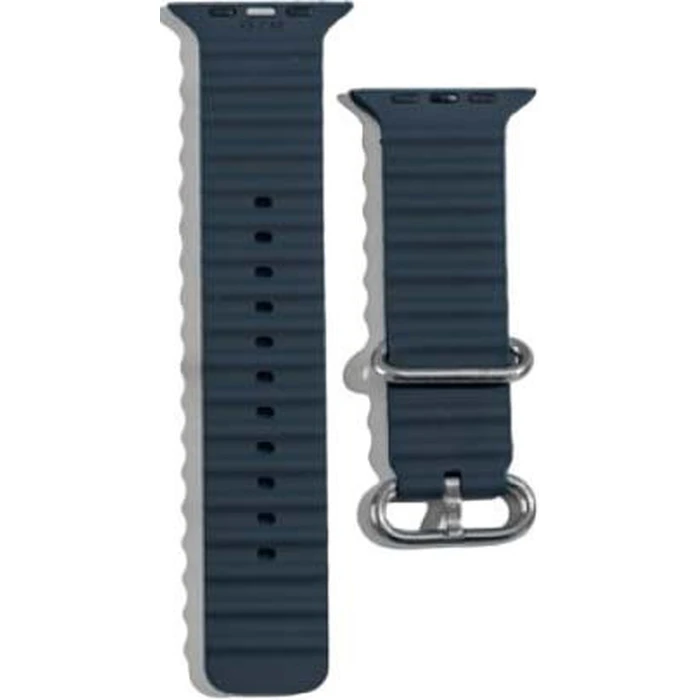 Watch Accessories XO Silicone Watch Strap BT02A Marine Grey Blue 38 40 41mm
