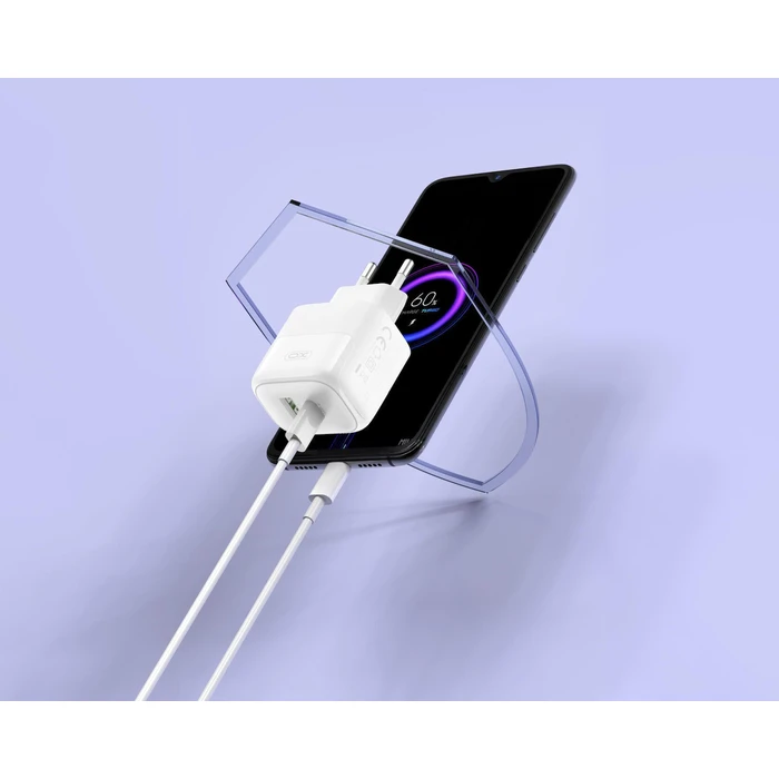 XO Wall Charger PD20W QC18W USB A USB C White
