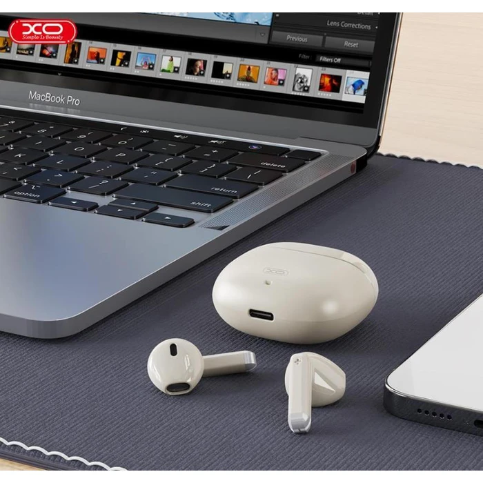 XO Ακουστικά Bluetooth Handsfree με Θήκη Φόρτισης X33 Beige Color