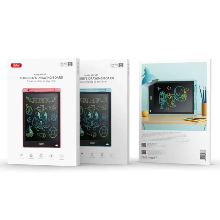 XO V01 LCD Tablet Σημειώσεων Ζωγραφικής 10 Ροζ