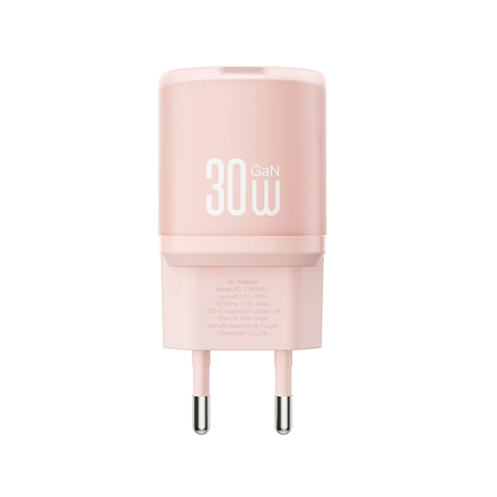 XO Φορτιστής USB C 30W Ροζ