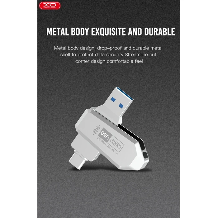 XO USB Στικάκι και Αντάπτορας Type C σε USB OTG USB 3.0 Έκδοση 32GB