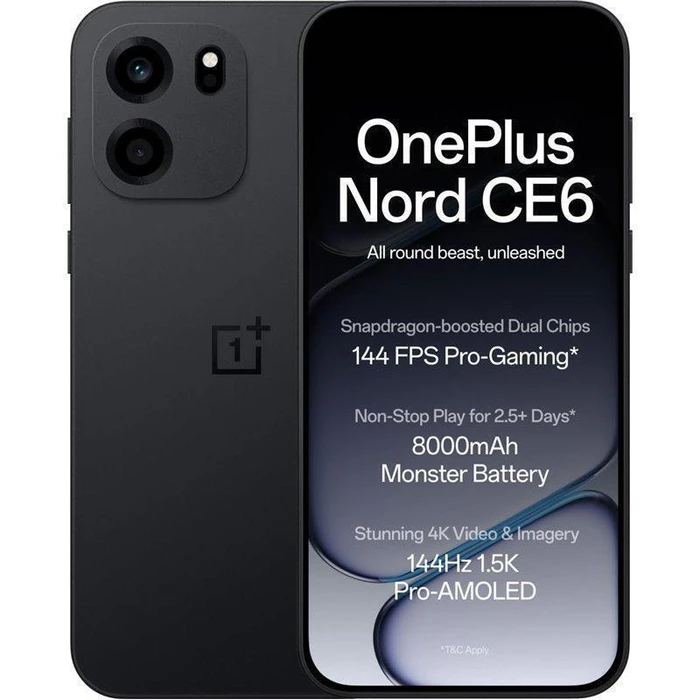 OnePlus Nord CE6 5G (8GB/256GB) Pitch Black - Διπλή SIM