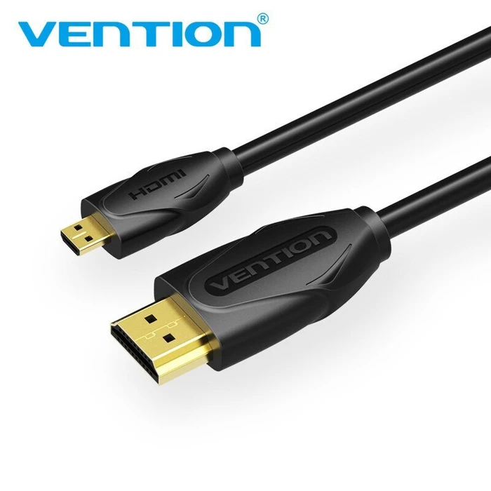 Vention HDMI Cables Micro HDMI to HDMI Cable 2m Black VAA-D03-B200