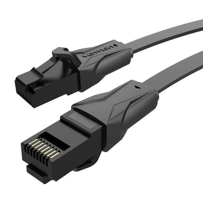 Καλώδιο Patch Vention CAT6 U/UTP Flat 2m Μαύρο (IBABH)