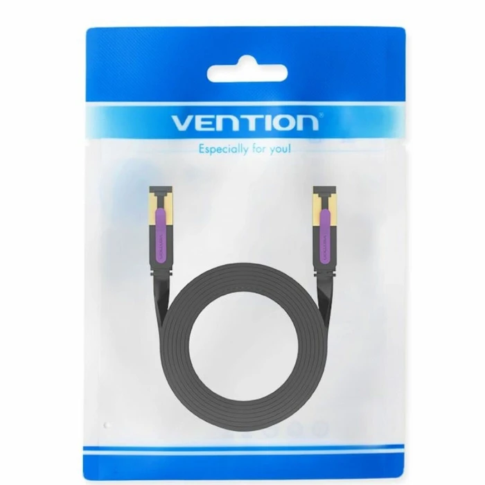 Network Cable VENTION Flat Cat 7 Patch Cable 1 5M Black ICABG VENICABG