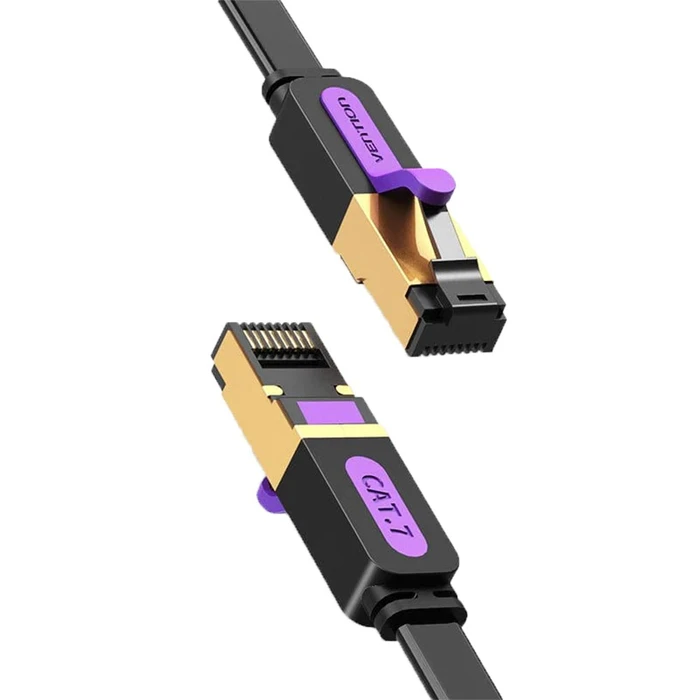 VENTION Flat Cat 7 Patch Cable 2M Black ICABH VENICABH