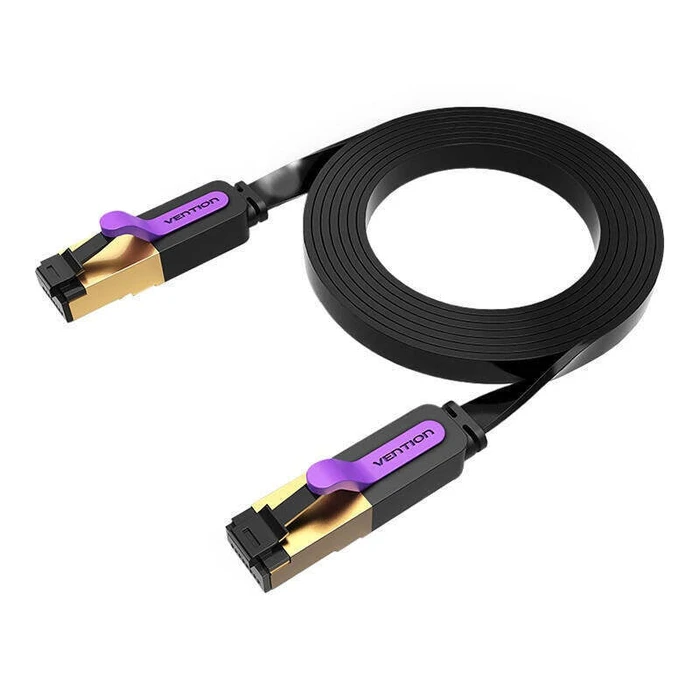VENTION Flat Cat 7 Patch Cable 2M Black ICABH VENICABH