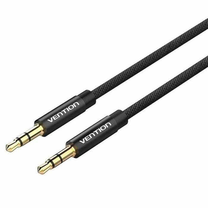 Audio Cable VENTION 3 5mm Male to Male 0 5m Black Metal Type BAGBD