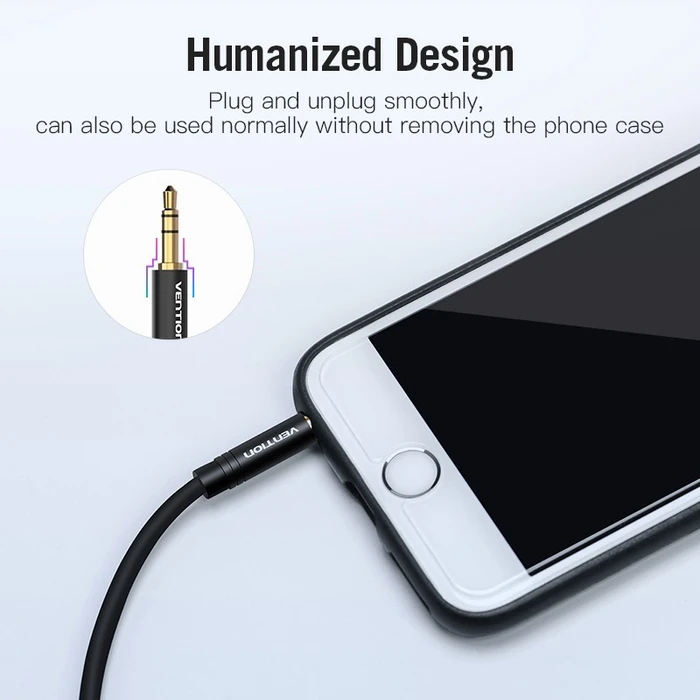 Audio Cable Vention 3.5mm Male to 2.5mm Male 3m Black BALBI