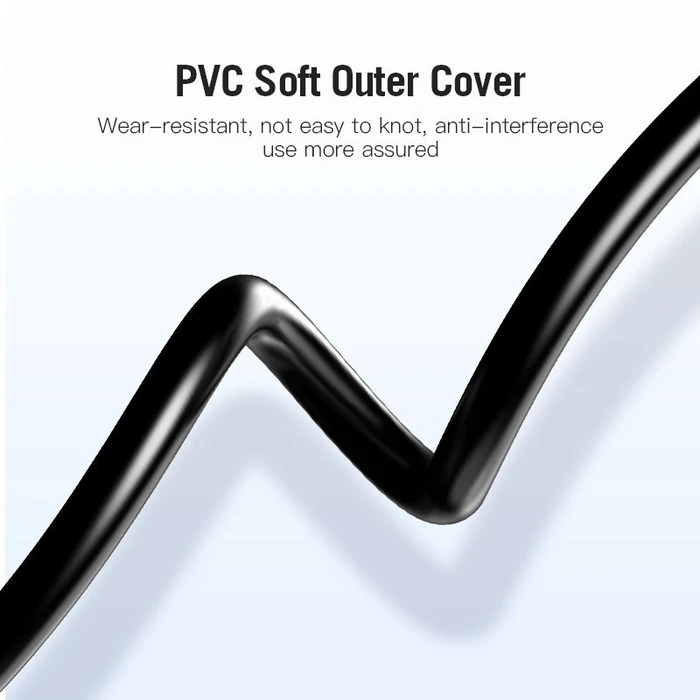 Vention Audio Cable 3.5mm Male to 2 RCA Female 0.3m Black Metal Type