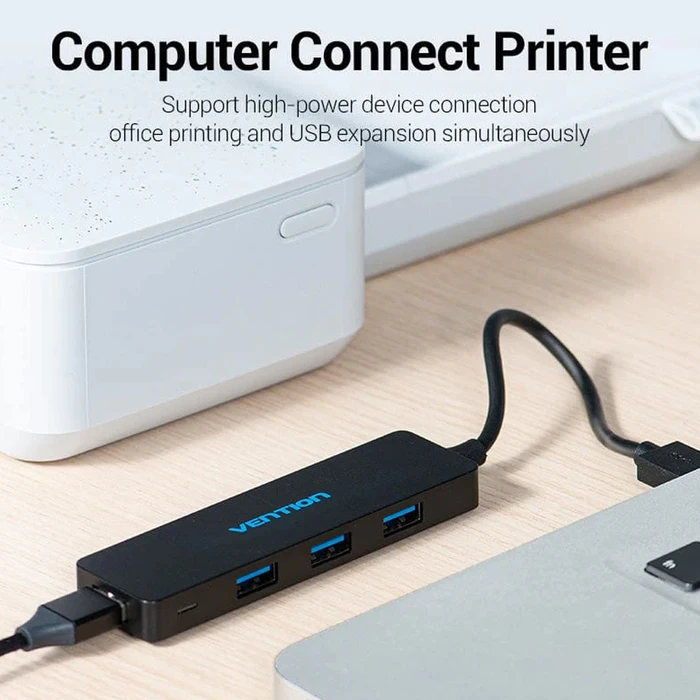 VENTION HUB USB 3.0 4 Θυρών Black CHKBB 0.15m